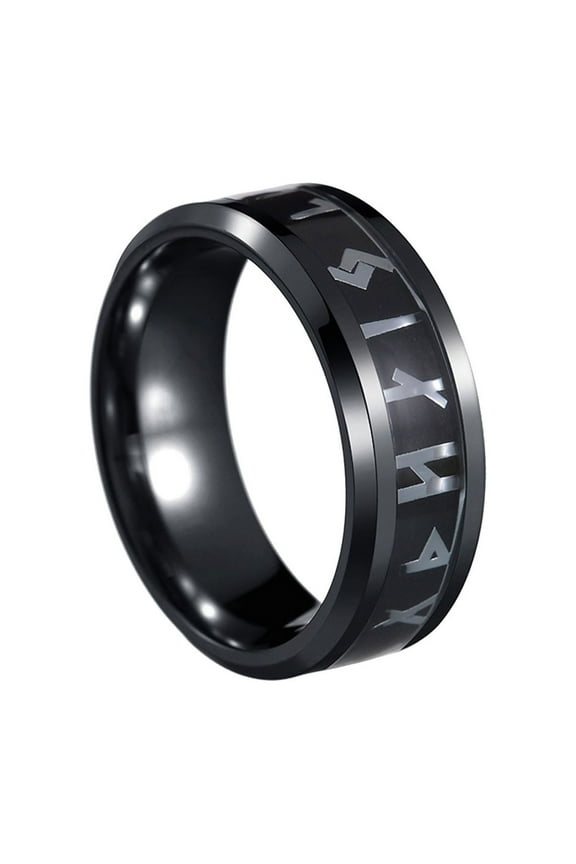 Stainless Steel Norse Viking Rings for Men | Mythological Jewelry with Rune Design | Durable Viking Fashion Statement Piece