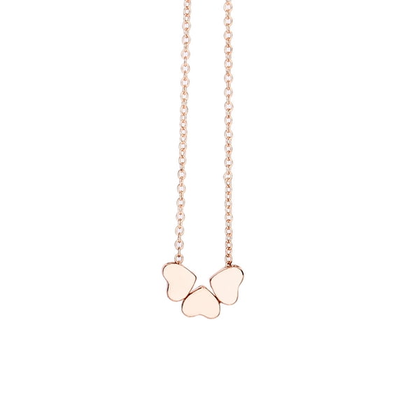Guodhu Stainless Steel Sliding Float Heart Shaped Charm Necklace jewelry for Women Her Gift