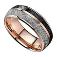 thumbnail image 1 of Guodhu Stainless Steel Titanium Mens Womens Finger Thumb Ring in Two Tone, Promise Rings, Wedding Band Comfort Fit, 1 of 1