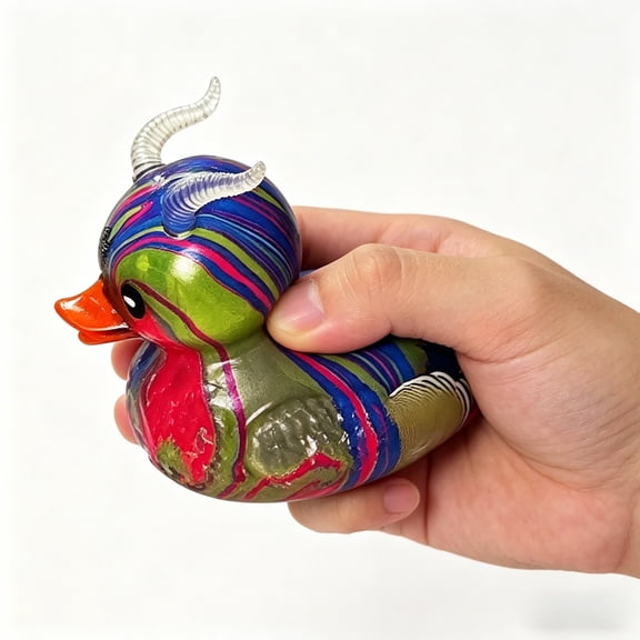 Guodhu Stream Malt Sugar Duck Toy Random Color Mixed Material Creative Novelty Candy Toy for Kids Party Favor Fun Accessories(2)