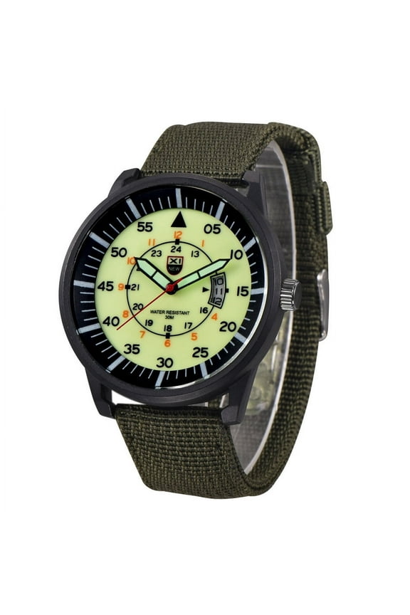 Tactical Men's Wrist Watches - Unisex Sports Analog Quartz Watch Date Luminous Display, Waterproof, Nylon Strap, a Great Choice for Anniversary Gifts or Special Birthday Presents