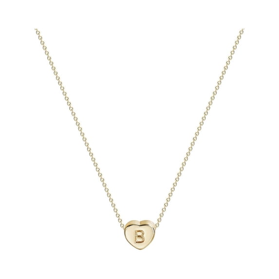 Guodhu Tiny Initial Necklaces Heart Initial Necklace Gifts for Women Teens Mothers Day Gifts for Mom Wife Women