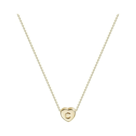 Guodhu Tiny Initial Necklaces Heart Initial Necklace Gifts for Women Teens Mothers Day Gifts for Mom Wife Women