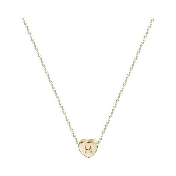 Guodhu Tiny Initial Necklaces Heart Initial Necklace Gifts for Women Teens Mothers Day Gifts for Mom Wife Women