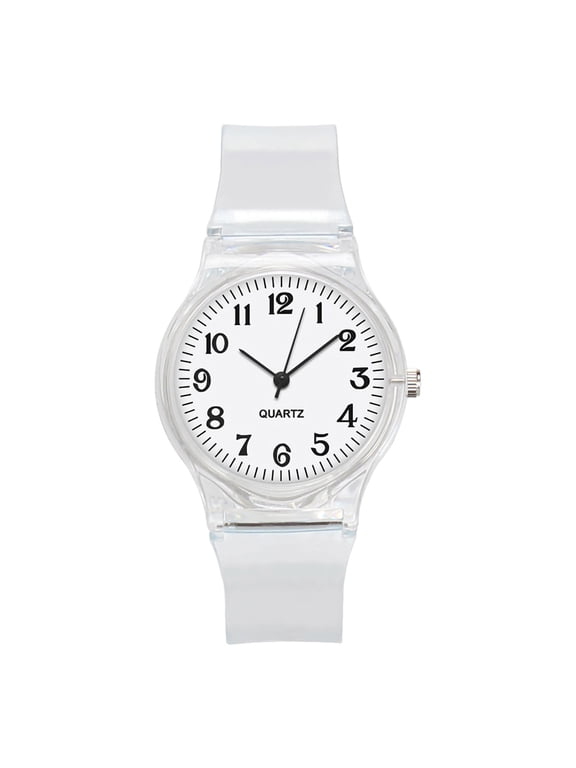 Transparent Color PVC Strap Dial Womens Fashion Quartz Analog Watch Personalized Design Birthday Gift for Women Teen