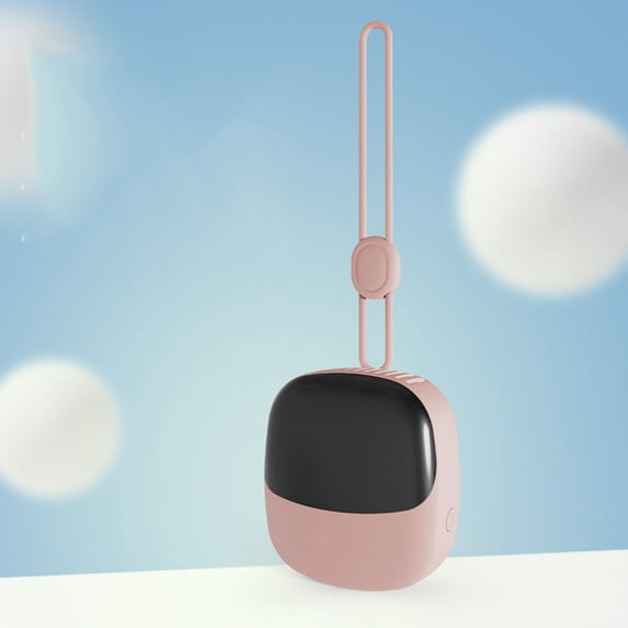 Guodhu USB Neck Hanging Fan for Students, Portable Wearable Personal Fan with 3 Speeds, Rechargeable Hands Free Cooling for Office Travel Outdoor Activities(Pink)