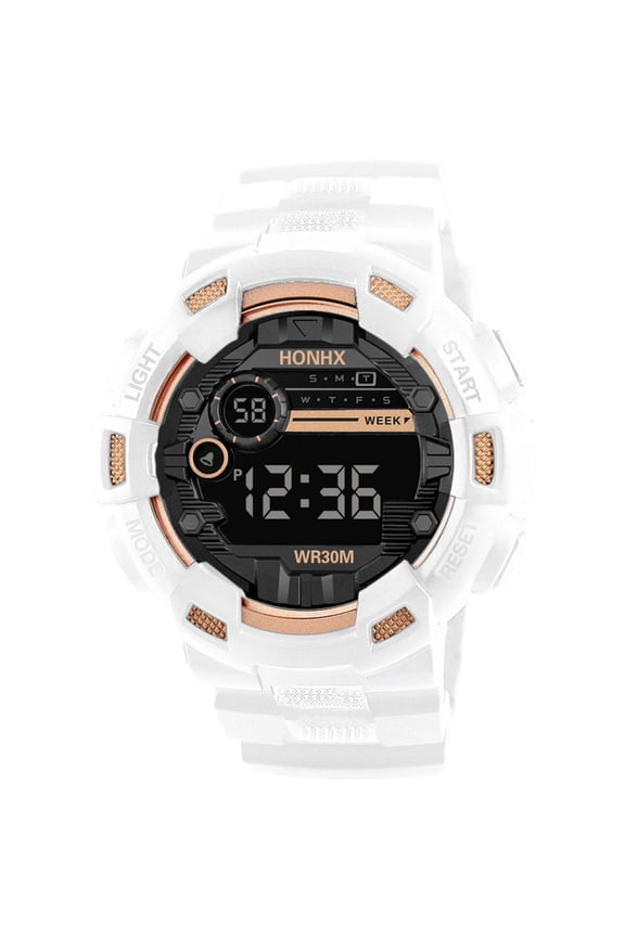 Unisex Digital Outdoor Sports Watch Military Large LED Electronic Screen Waterproof Multi Function Watch Mens & Womens Wrist Watches Gifts for Men Teen Student Son