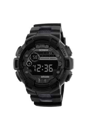 Unisex Digital Outdoor Sports Watch Military Large LED Electronic Screen Waterproof Multi Function Watch Mens & Womens Wrist Watches Gifts for Men Teen Student Son