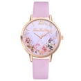 thumbnail image 1 of Guodhu Vintage Women's Watches Floral Dial Smooth Leather Band Strap Luxury Quartz Watches Fashion Creative Wrist Watch for Women Gift for Wife Mom, 1 of 1