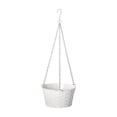 thumbnail image 1 of Guodhu White Faux Rattan Hanging Basket Planter with Chain Resin Woven Planter White Hanging Pot for Indoor Outdoor Garden Balcony Home Decor(White), 1 of 6