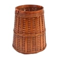 thumbnail image 1 of Guodhu Wicker Bucket, Rattan Woven Organizer, Natural Wooden Storage Basket for Pens Pencils Makeup Brushes for Bedroom Living Room Office(Brown), 1 of 6