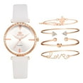 thumbnail image 1 of Guodhu Womens Casual Watch Dainty Stackable Bracelets Set Analog Quartz Wrist Watches with Leather Strap Gifts for Women Teen, 1 of 3