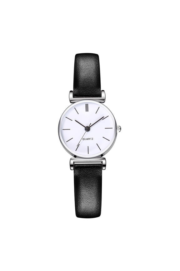 Womens Minimalist Analog Quartz Watch Dress Wrist Watches for Women Thin Leather Strap Watch for Small Wrist