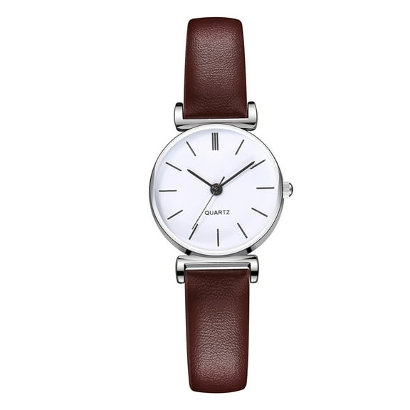 Guodhu Womens Minimalist Analog Quartz Watch Dress Wrist Watches for Women Thin Leather Strap Watch for Small Wrist