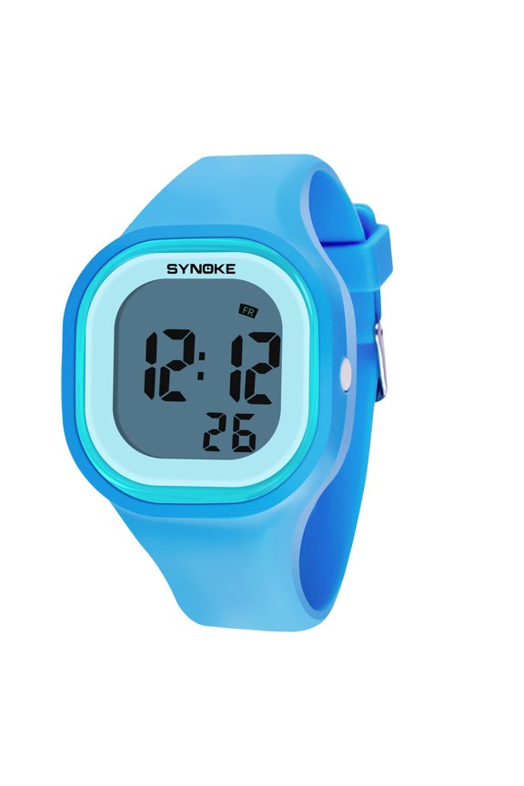 Womens Unisex LED Screen Digital Watches Silicone Strap Sport Watch Multifunction Waterproof LED Backlight Outdoor Watch Gift for Her Teen Daughter Son