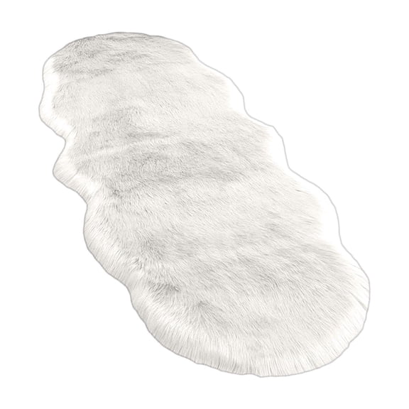 Guodhu white plush shaggy rug,Extra Large Plush Bedroom Rug Soft Velvet Fleece Foam Backing Non Slip Water Absorbent Thick Washable for Living Room Runner,extra large bedroom rugs(White)