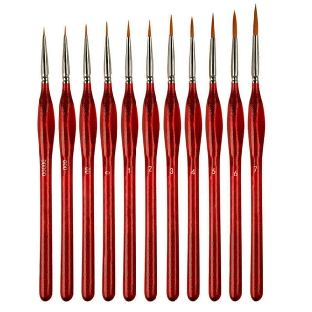 Guolarizi Clearance! Miniature Detail Paint Brush Set With Natural Wood