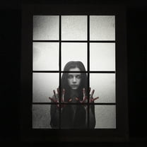 Guopo Halloween Female Decorations Women Wall Stickers Scary Silhouette Bloody Decals Art For Home Halloween Window Door House Decoration