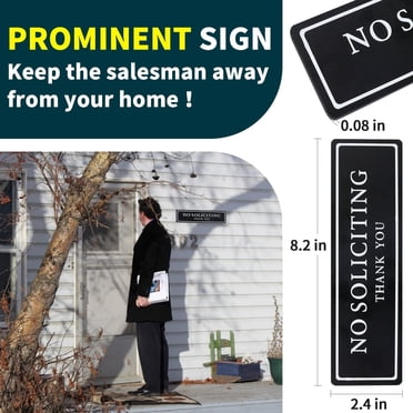 No Soliciting Door Sign By Sigo Signs - Funny & Clear Message For Your House