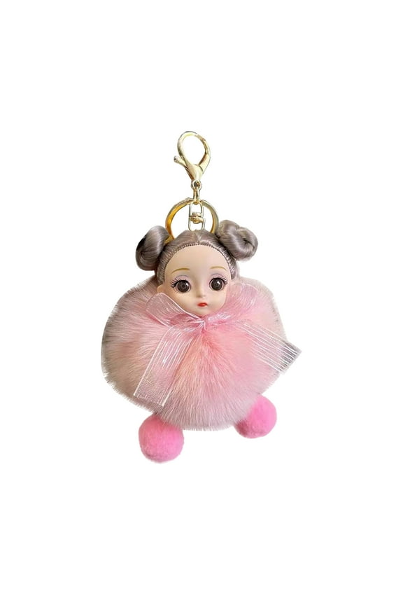5 dollar items, Exquisite And Cute Doll Keychain Pendant Furry Toy Backpack Pendant Beautifully Packaged Car Key Decoration Making More Interesting