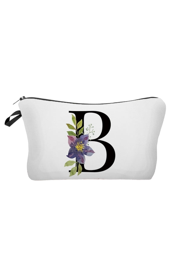 5 dollar items, Flower Letter Makeup Bag Letter Cosmetic Bag Alphabet Initial Makeup Bag Birthday Gifts For Women Mom Friend Bride Bridesmaid Cosmetic Bag