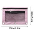thumbnail image 1 of Guoxxzi 5 dollar items, Pencil Pouch 3 Ring Zipper Pencil Pouches Case Binder Cosmetic Bag, 1 of 2