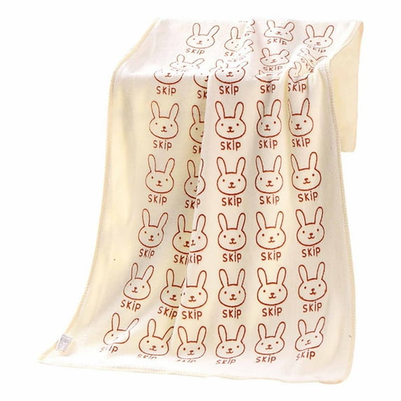 Guoxxzi 5 dollar items, Rabbits Towel Soft And Superfine Fiber Printing Towel Strong Absorbent Face Towel Dry Hair Towel