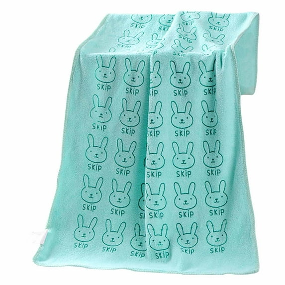 Guoxxzi 5 dollar items, Rabbits Towel Soft And Superfine Fiber Printing Towel Strong Absorbent Face Towel Dry Hair Towel