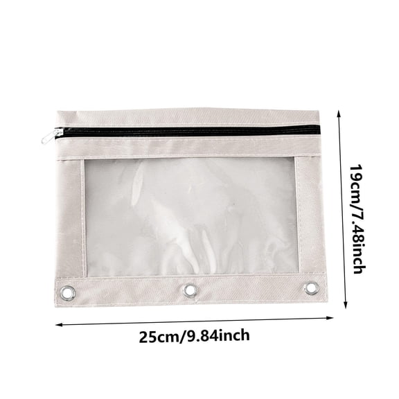 Guoxxzi 5 dollar items, Three-hole Cloth Pencil Case Dan Layer Mesh Large Capacity Zipper