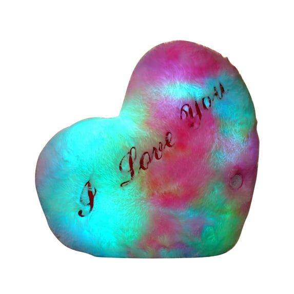 Guoxxzi Bed Pillows for Sleeping, Valentine's Day Pillow Cute Heart LED Pillow Light Soft Cushion Gift Home Children