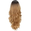 Coral orange gradient long curly wig  KF7614