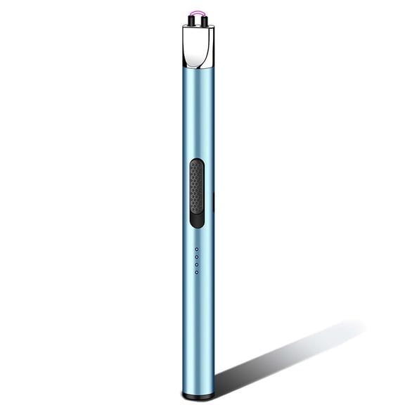Guoxxzi Candle Lighter, Rechargeable Electric Candle Lighter, Arc Plasma Windproof Lighter with Safety Switch, Rechargeable Lighters for Birthday Camping BBQ, Blue