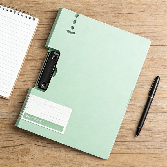 Guoxxzi Clipboard Folder, File Cover Folder Clipboard, Profile Clip File Folder, 360 Degree Flip Writing Pad, File Clipboard for A4 and Letter Size Business, Office, School Papers, Green