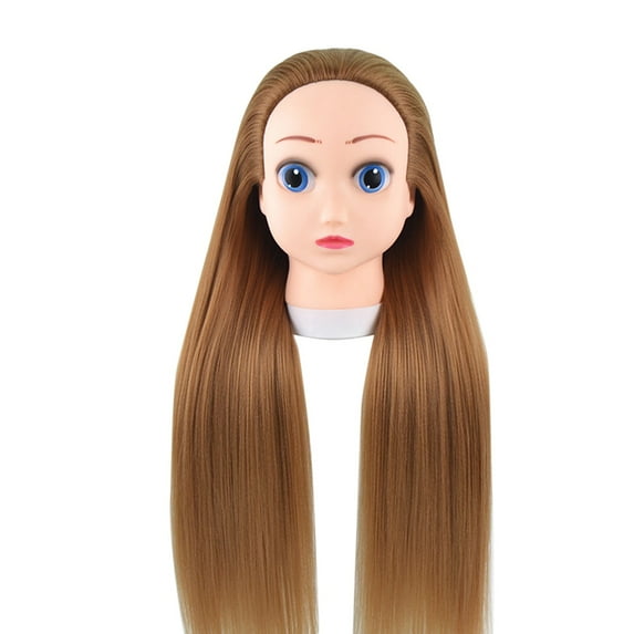 Guoxxzi Cosmetology Mannequin with Synthetic Hair and Stand for Styling