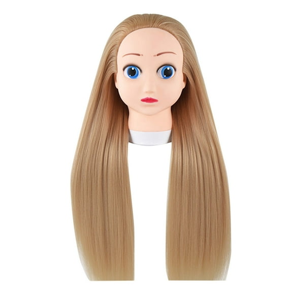 Guoxxzi Cosmetology Mannequin with Synthetic Hair and Stand for Styling