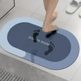 thumbnail image 1 of Guoxxzi Diatomaceous Bath Rug, Super Absorbent Quick Dry Thin Bathroom Rugs, Fit Under Door Non Slip Rubber Backed Bathroom Floor Mat, for in Front of Bathtub Shower Room, 1 of 5