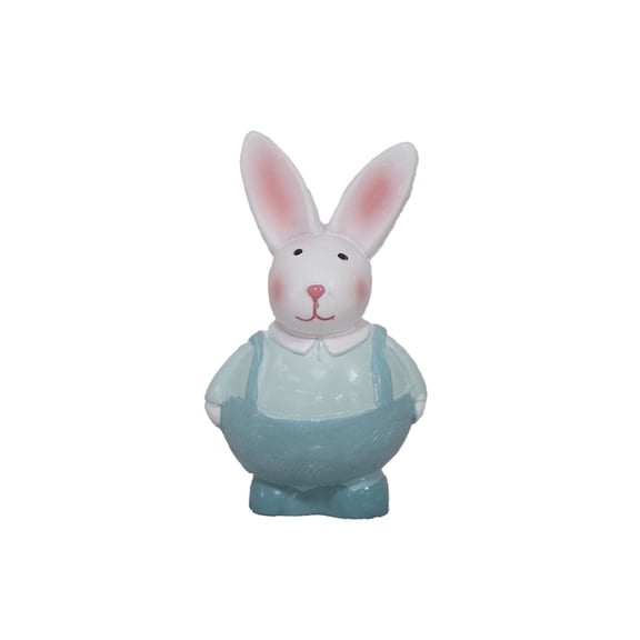 Guoxxzi Easter Decorations, Easter Gifts Cute Resin Bunny Figurine Mini Easter Rabbits Statue for Home Decor Tabletop Shelf Mantel Centerpiece Decoration Spring Holiday Party Favors, Blue