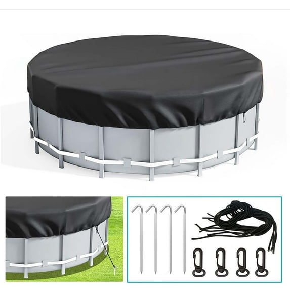 Guoxxzi Home Essentials for New Home, Outdoor Swimming Pool Cover Circular Bathtub Cover Foldable Children's Pet Cover Water Proof Swimming Pool Cover