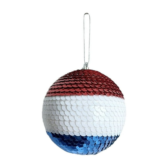 Guoxxzi Independence Day Hanging Ball, 6th of July Decorative Plastic Ball, Red White Blue Tree Decorations, for Memorial Day Veterans Patriotic USA Themed Party Supplies