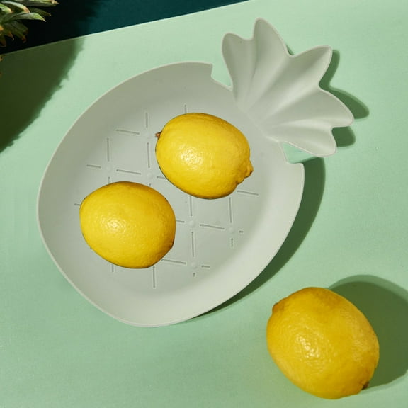 Guoxxzi Kitchen Accessories for Countertop, Pineapple Plastic Plates Plastic Plates Candy Plates Easy To Clean Durables Suitable For Living Room Kitchen Toilet Office Solid Color Plates, Green