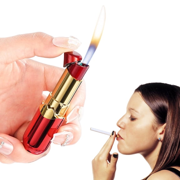 Guoxxzi Lipstick Lighter, Soft Flame Refillable Butane Lighter with Flame Adjustment Tool, Unique Torch Lighter Cool Lighters for Women, Birthday, Anniversary(Without Butane) B