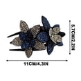 thumbnail image 1 of Guoxxzi Rhinestone Double Flower Hair Clip, Crystal Duckbill Clip, Hairpin with Teeth Non-Slip Women Elegant Hair Dovetail Clips, for Thick Long Hair Accessories, for Women Girls, 1 of 2