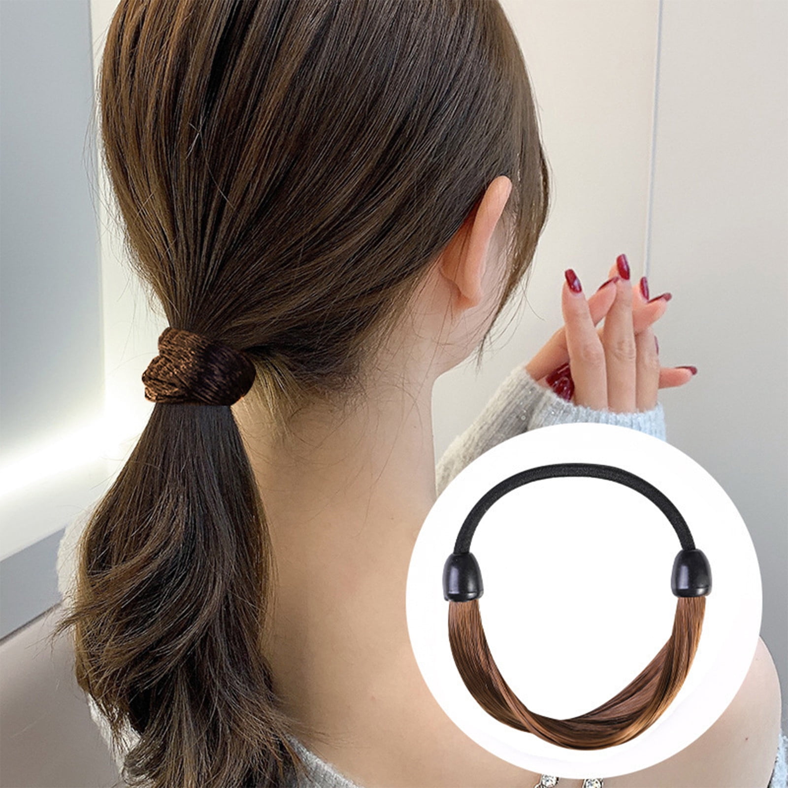 Guoxxzi Rubber Made Of Hair Simulation Wig Rope,Hair Tied Horsetail ...