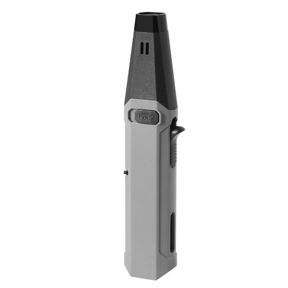 Guoxxzi Torch Lighter, Butane Lighter, Refillable Jet Flame Torch Lighters with Safety Lock, Butane Pen Lighter for Candles Grill BBQ Stove Camping(Gas Not Included), Gray
