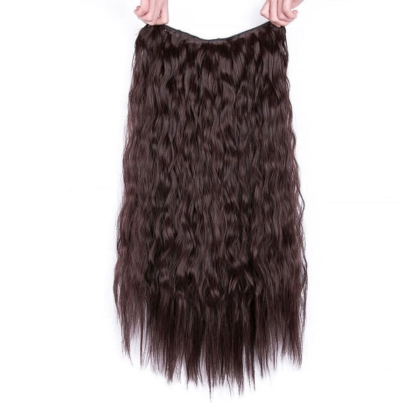 Guoxxzi U-shaped Large Corn Perm Wig Wig Women's Piece Water Ripple Hair Extension Shaped Long Curly Hair Piece