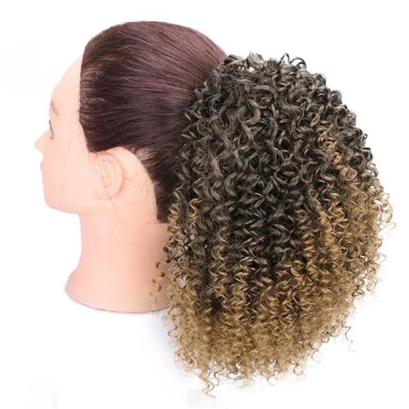 Guoxxzi Wig Lady Hair Buds Small Curly Hair Curly Hair Bun