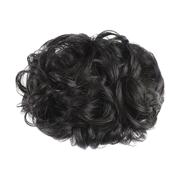 Guoxxzi Wig Women's Clip Hair Ring Coiled Hair Pull Flower Short Curly Hair Clip Type Bud Big Hair Ring Wig Ring