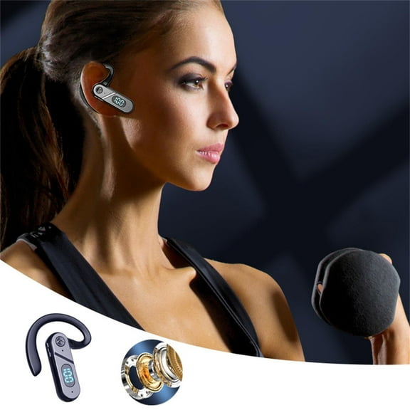 Guoxxzi Wireless Bluetooth Headphones, Bluetooth 5.2 Ear Wireless Headset Reversible Left And Right Ears Can Link Two Devices, A