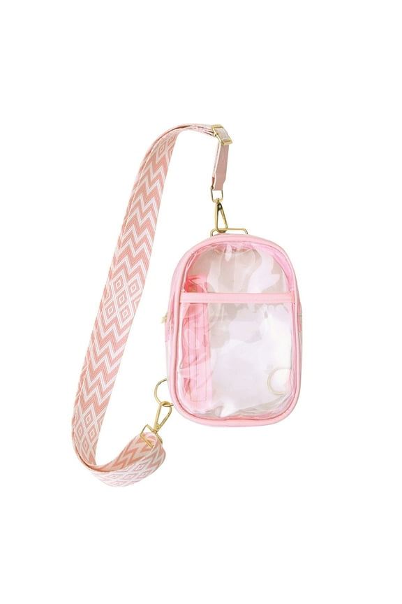 school supplies for teens, Transparent PVC Shoulder Crossbody Bag Style Trend Casual PVC Small Shoulder Chest Bag Beach Crossbody Bag