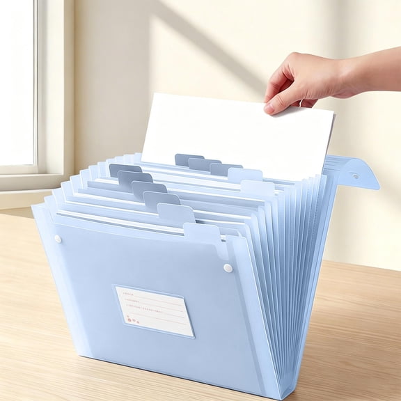 Guozer 13-Pocket Accordion File Organizer,Expanding File Folder with Handle for Bills, Checks and Documents